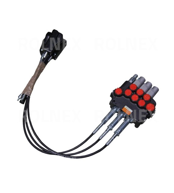 ROZDZIELACZ 3-SEKCYJNY HYDRAULICZNY + LINKI + DŹWIGNIE