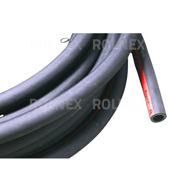 WĄŻ GUMOWY @25*4 20M Z CZERWONYM PASKIEM