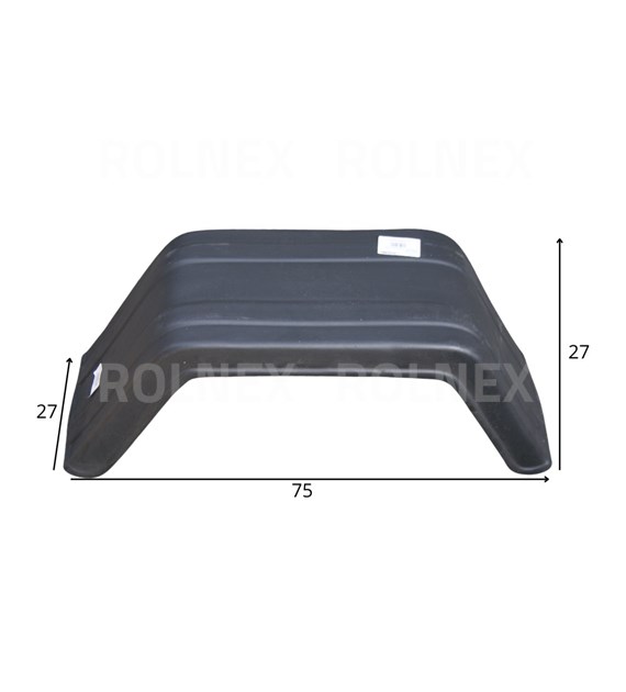 BŁOTNIK PLASTIKOWY PRZYCZEPKA  1-OSIOWA 14-15  250/730/260