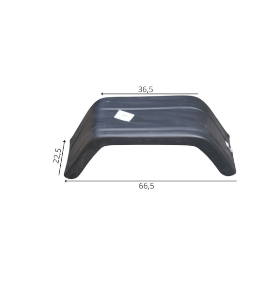 BŁOTNIK PLASTIKOWY PRZYCZEPKA  1-OSIOWA 10-13  200/660/230