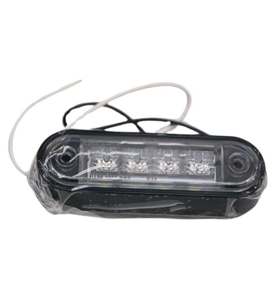 LAMPA OBRYSOWA BIAŁA 4 LED 12V/24V