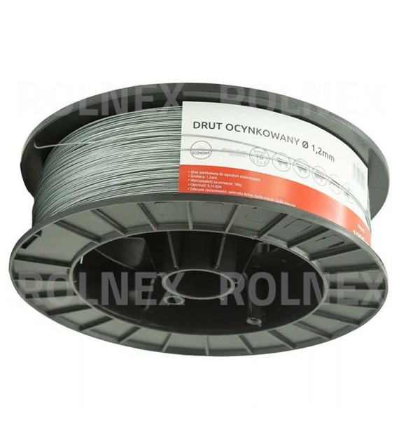 DRUT OGRODZENIOWY ocynkowany do ogrodzenia, pastucha  fi- 1,2mm L-1000m POMELAC