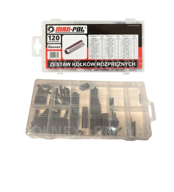 ZESTAW KOŁKÓW ROZPRĘŻYSTYCH 120SZT