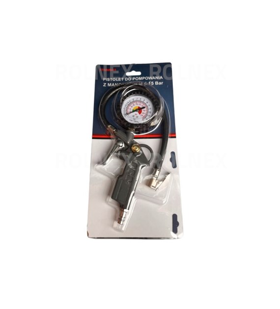 PISTOLET DO POMPOWANIA Z MANOMETREM 0-15 BAR 3/8