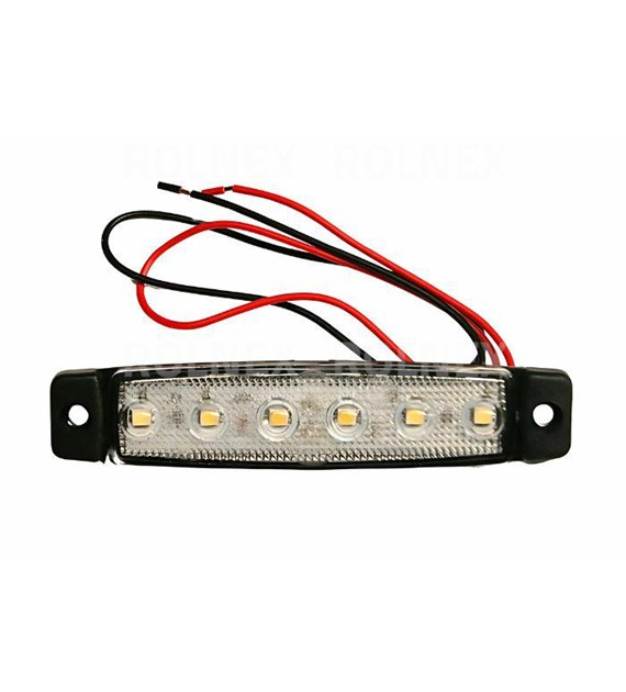 LAMPA OBRYSOWA BIAŁA LED 12V PRZEWÓD 5M