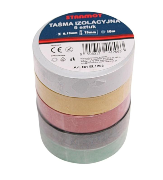 TAŚMA IZOLACYJNA KOLOR 6 SZT