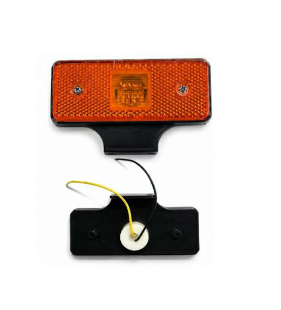 LAMPA OBRYSOWA ODBLASKOWA KĄTOWNIK POMARAŃCZOWA LED