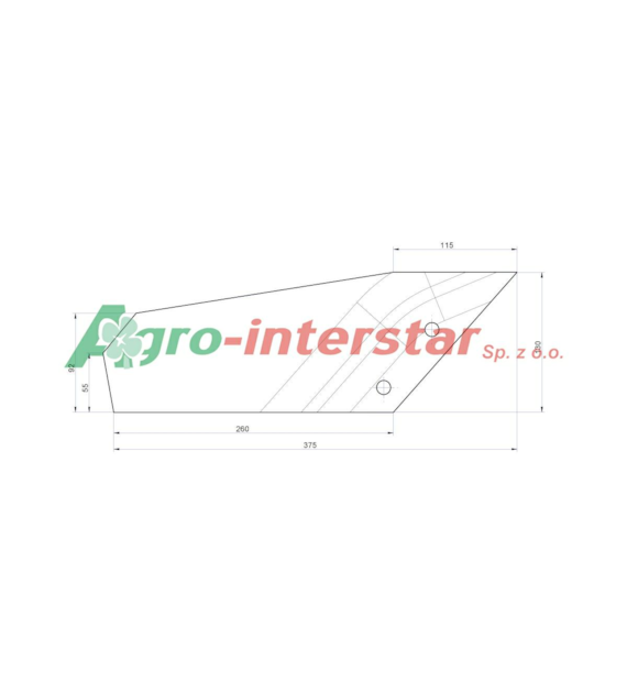 LEMIESZ WYGIĘTY DŁUGI LEWY LEMKEN SMARAGD AGRO-INTERSTAR